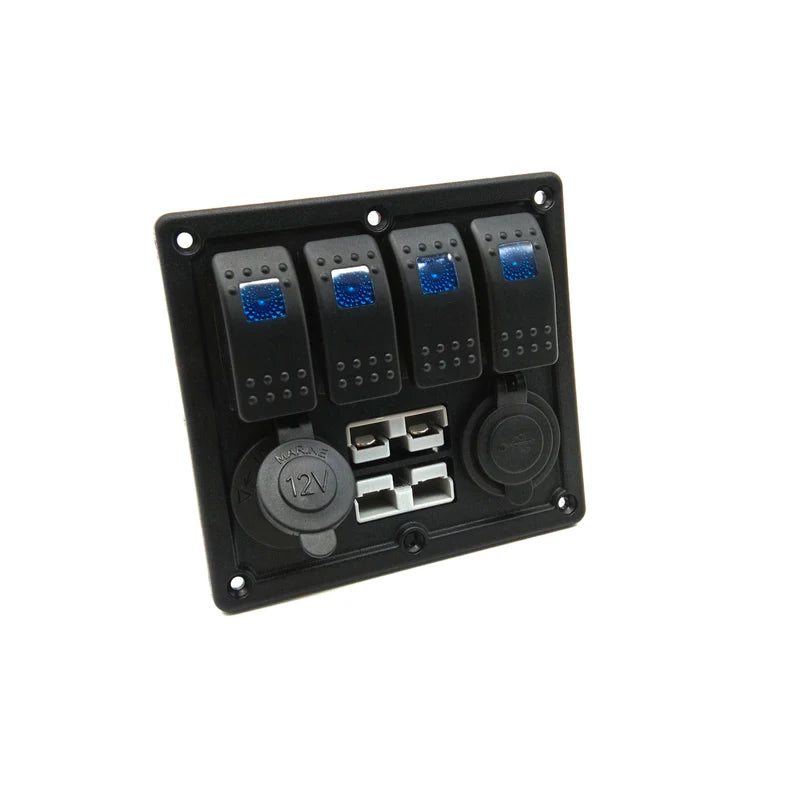 VP Design Custom 4WD Switch Panel – 50 Amp NO Rocker Switch – UV Stable – Anderson Plug Ready