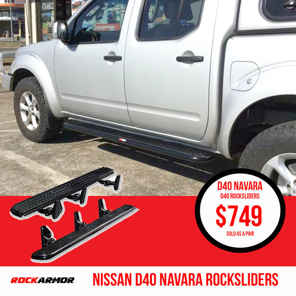 Nissan Navara D40 RockArmor Rockslider Side Steps – Rockarmor Northern NSW